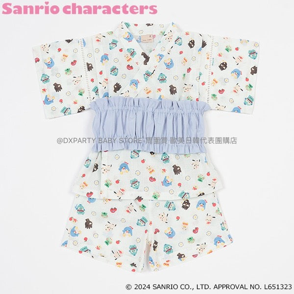 日本童裝 pe#main x Sanrio 日本甚平 80-130cm 女童款 夏季 日本和服 TOPS PANTS