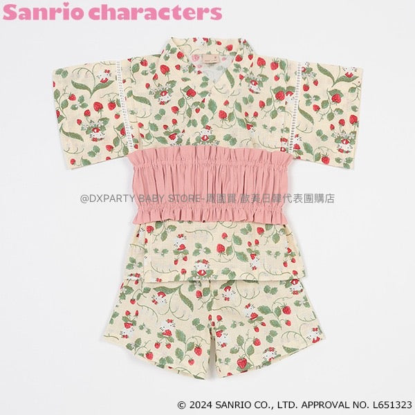 日本童裝 pe#main x Sanrio 日本甚平 80-130cm 女童款 夏季 日本和服 TOPS PANTS