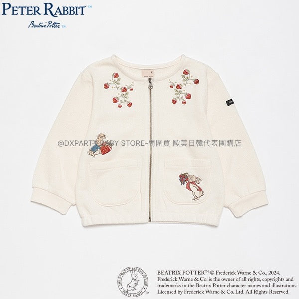 日本童裝 pe#main x PETER RABBIT 針織拉鍊外套 80-130cm 女童款 秋季 OUTERWEAR