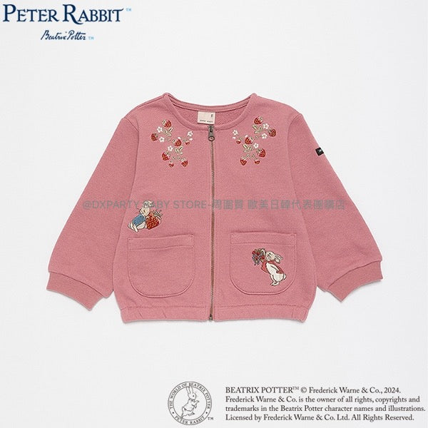 日本童裝 pe#main x PETER RABBIT 針織拉鍊外套 80-130cm 女童款 秋季 OUTERWEAR