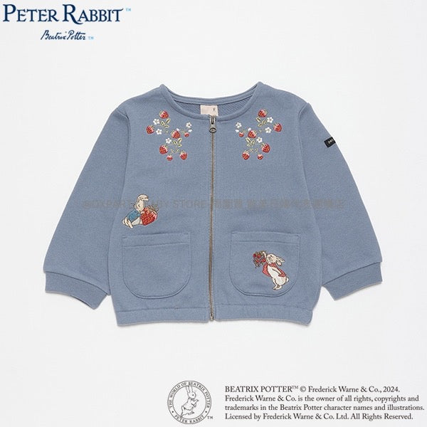 日本童裝 pe#main x PETER RABBIT 針織拉鍊外套 80-130cm 女童款 秋季 OUTERWEAR