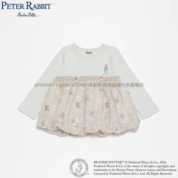 日本童裝 pe#main x PETER RABBIT 泡泡裙上衣 80-130cm 女童款 秋季 TOPS