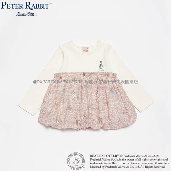 日本童裝 pe#main x PETER RABBIT 泡泡裙上衣 80-130cm 女童款 秋季 TOPS