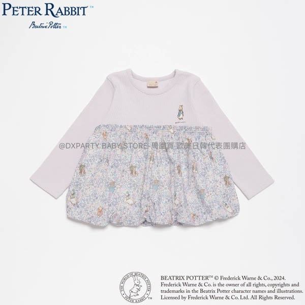 日本童裝 pe#main x PETER RABBIT 泡泡裙上衣 80-130cm 女童款 秋季 TOPS