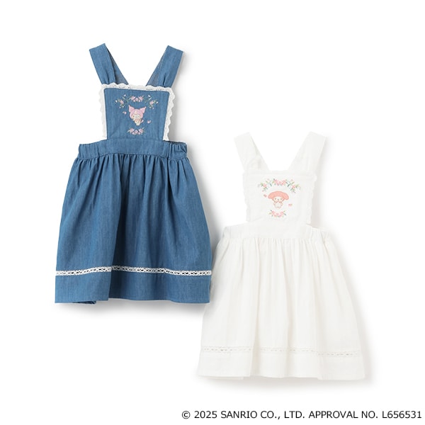 日本童裝 pe#main x Sanrio 背帶連身裙 80-130cm 女童款 春季 DRESSES