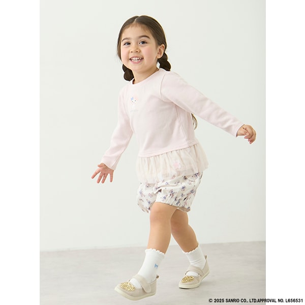 日本童裝 pe#main x Sanrio 假兩件紗邊上衣 80-130cm 女童款 春季 TOPS