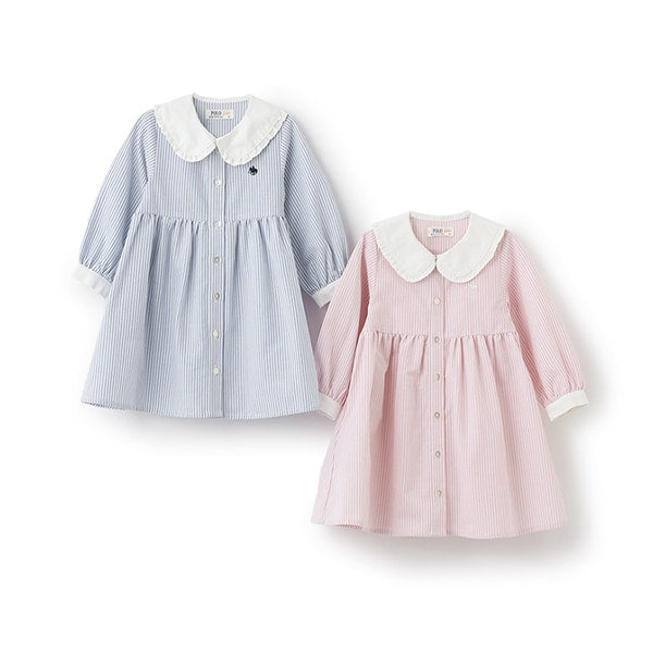 日本童裝 pe#main x POLO 襯衫連身裙 80-130cm 女童款 春季 DRESSES 面試/宴會/表演