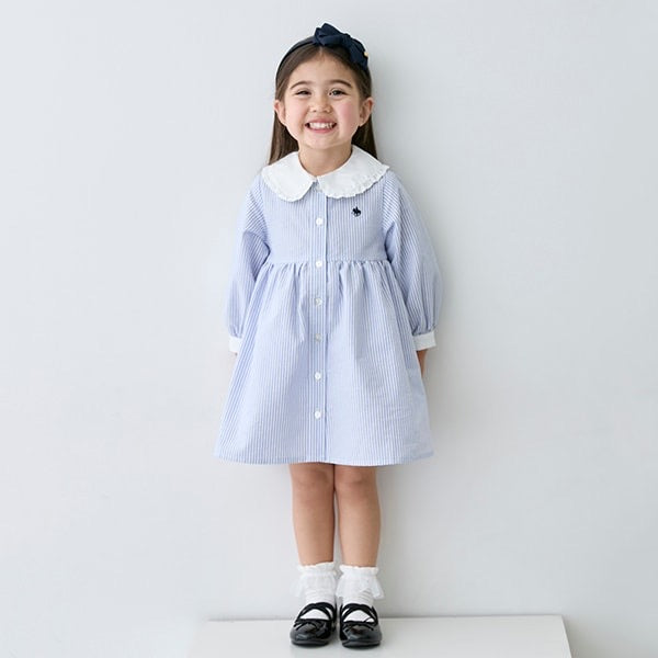 日本童裝 pe#main x POLO 襯衫連身裙 80-130cm 女童款 春季 DRESSES 面試/宴會/表演