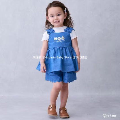 Japanese children's clothing pe#main x Chiikawa ちいかわ wavy shorts 90-130cm girls' summer PANTS 