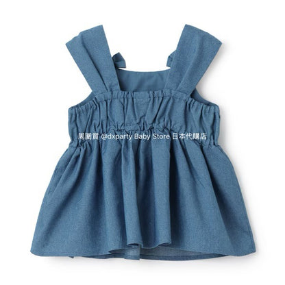 Japanese children's clothing pe#main x Chiikawa ちいかわ embroidered ruffle top 90-130cm girls summer TOPS 