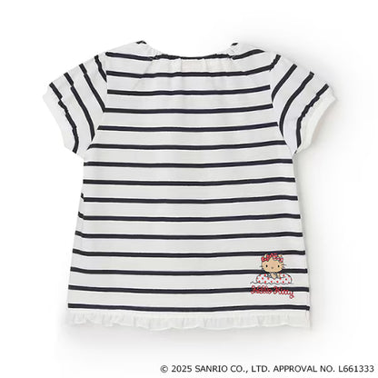 Japanese children's clothing pe#main x Sanrio Sun-burned series printed top 80-130cm girls summer TOPS 