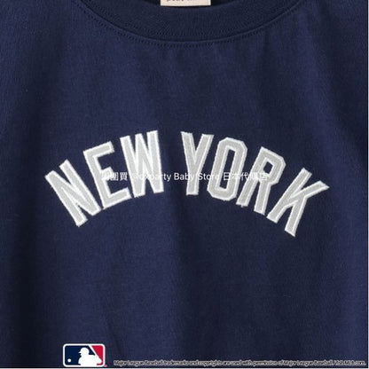 Japanese pe#main x MLB two-piece set (80-130cm) for girls (Summer TOPS SKIRTS) 