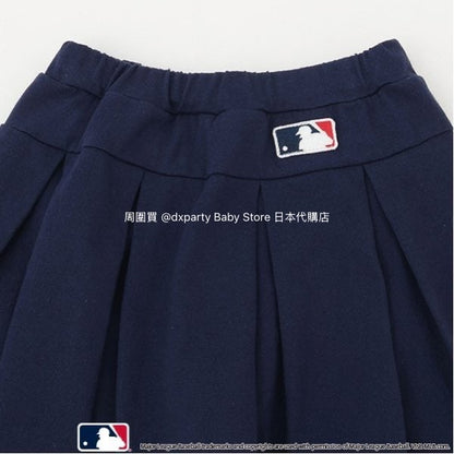 Japanese pe#main x MLB two-piece set (80-130cm) for girls (Summer TOPS SKIRTS) 