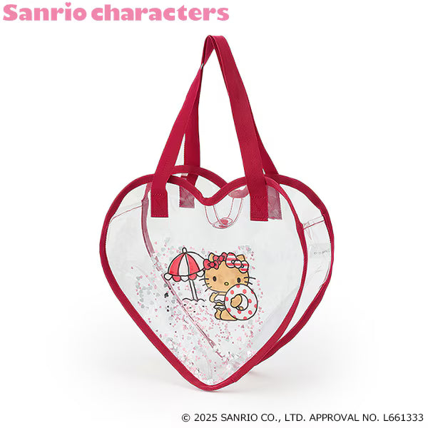 Direct from Japan pe#main x Sanrio Sunburn Series Shiny Heart Shaped Transparent Bag Series Other Brands 