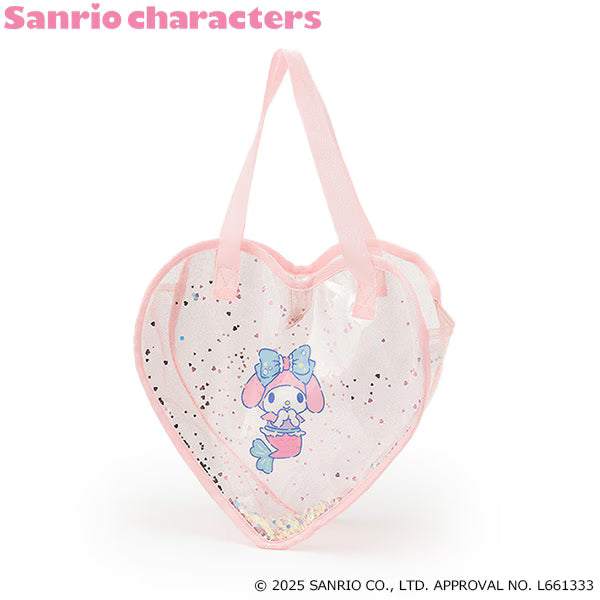 Direct from Japan pe#main x Sanrio Sunburn Series Shiny Heart Shaped Transparent Bag Series Other Brands 