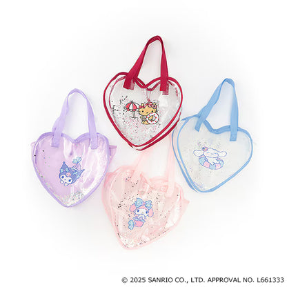 Direct from Japan pe#main x Sanrio Sunburn Series Shiny Heart Shaped Transparent Bag Series Other Brands 