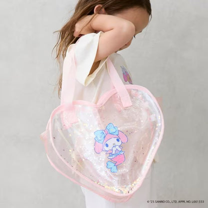 Direct from Japan pe#main x Sanrio Sunburn Series Shiny Heart Shaped Transparent Bag Series Other Brands 
