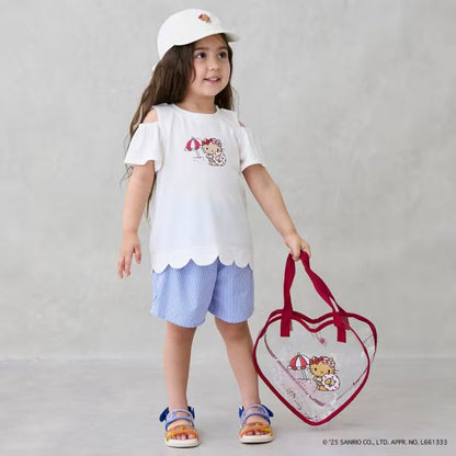Direct from Japan pe#main x Sanrio Sunburn Series Shiny Heart Shaped Transparent Bag Series Other Brands 