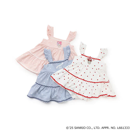 Japanese children's clothing pe#main x Sanrio Japan-style series suspender jumpsuit 70-80cm girls' newborn baby summer jumpsuit 