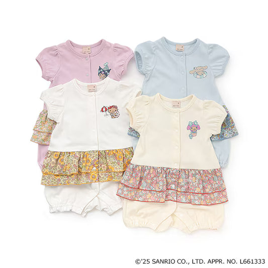 Japanese children's clothing pe#main x Sanrio Japanese-style cute series jumpsuit 70-80cm girls' newborn baby summer jumpsuit 