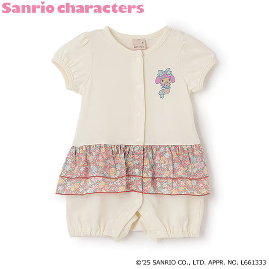 Japanese children's clothing pe#main x Sanrio Japanese-style cute series jumpsuit 70-80cm girls' newborn baby summer jumpsuit 