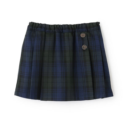 日本童裝 pe#main 百摺短裙 80-130cm 親子裝 女童款 秋季 SKIRTS 聖誕紅/新年紅 