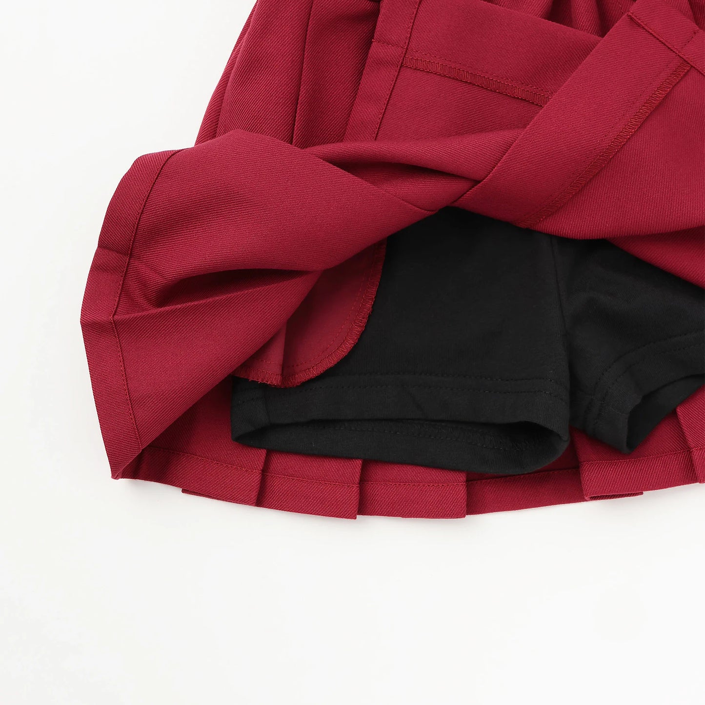 日本童裝 pe#main 百摺短裙 80-130cm 親子裝 女童款 秋季 SKIRTS 聖誕紅/新年紅 