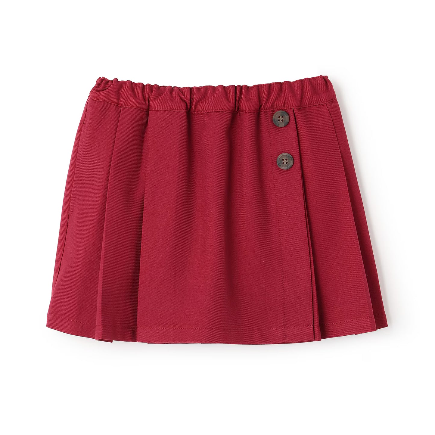 日本童裝 pe#main 百摺短裙 80-130cm 親子裝 女童款 秋季 SKIRTS 聖誕紅/新年紅 