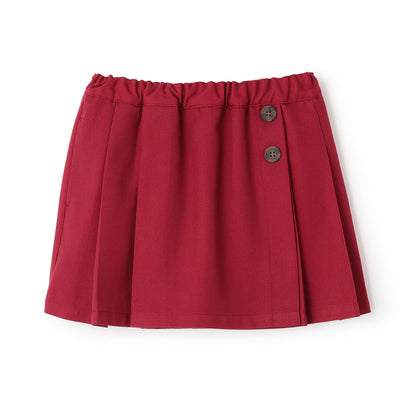 日本童裝 pe#main 百摺短裙 80-130cm 親子裝 女童款 秋季 SKIRTS 聖誕紅/新年紅 