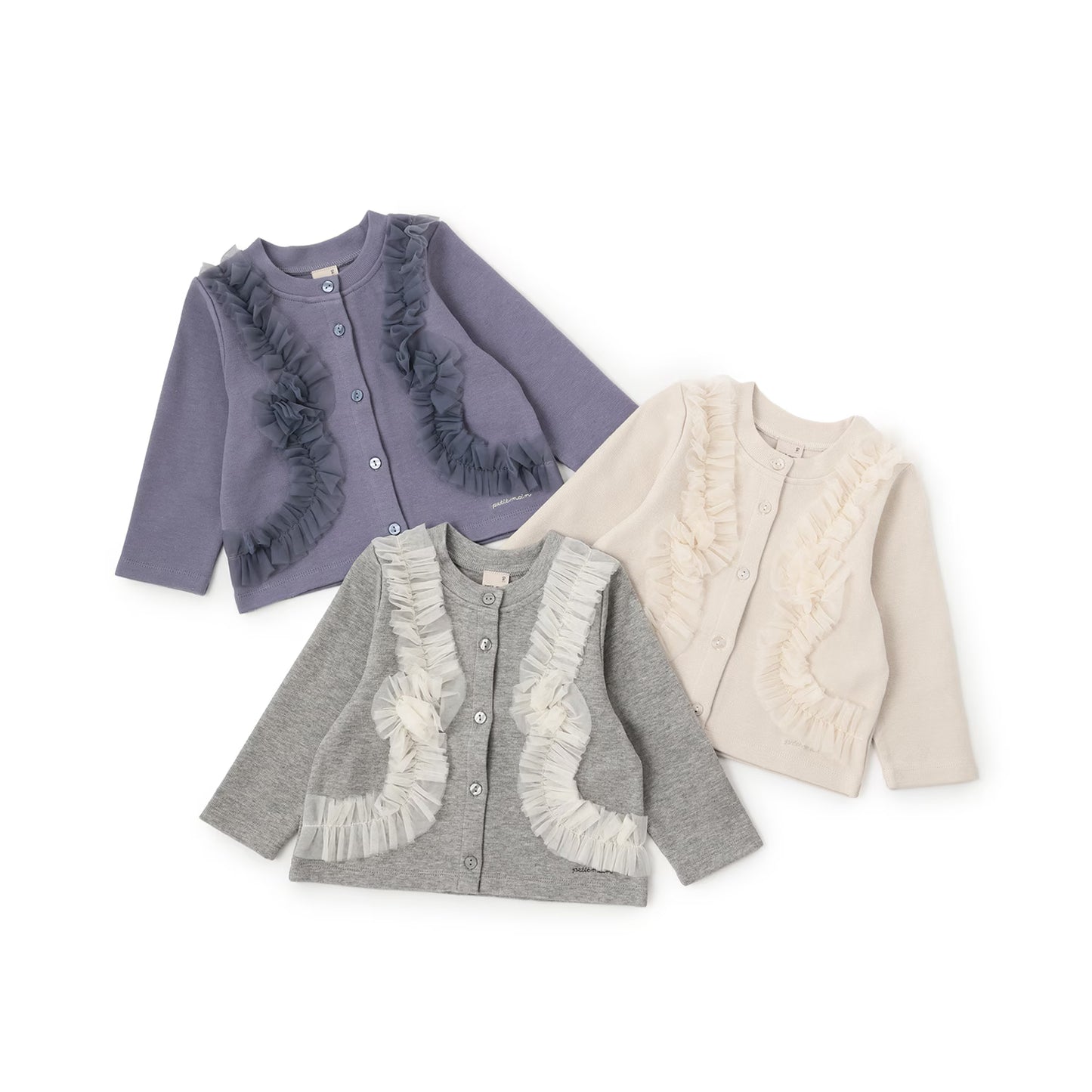 日本童裝 pe#main 薄紗荷葉邊外套 80-130cm 親子裝 女童款 秋季 OUTERWEAR
