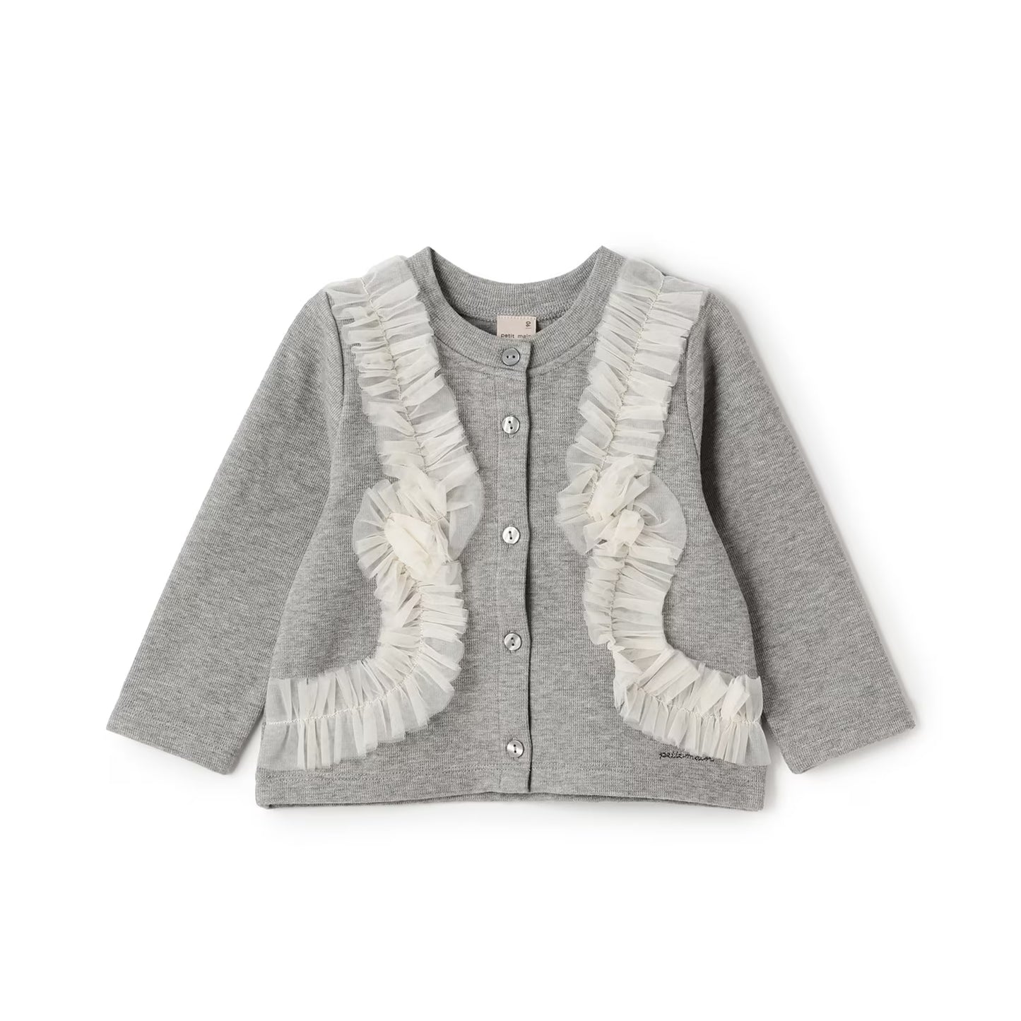 日本童裝 pe#main 薄紗荷葉邊外套 80-130cm 親子裝 女童款 秋季 OUTERWEAR