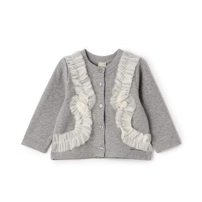 日本童裝 pe#main 薄紗荷葉邊外套 80-130cm 親子裝 女童款 秋季 OUTERWEAR