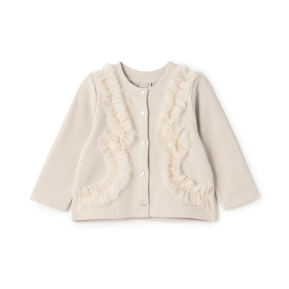 日本童裝 pe#main 薄紗荷葉邊外套 80-130cm 親子裝 女童款 秋季 OUTERWEAR