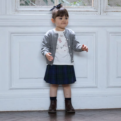 日本童裝 pe#main 針織外套 80-130cm 親子裝 女童款 秋季 OUTERWEAR 聖誕紅/新年紅