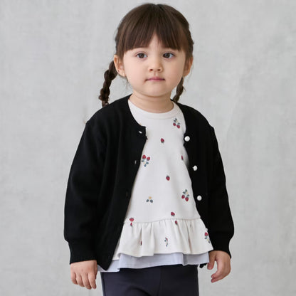 日本童裝 pe#main 針織外套 80-130cm 親子裝 女童款 秋季 OUTERWEAR 聖誕紅/新年紅