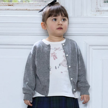 日本童裝 pe#main 針織外套 80-130cm 親子裝 女童款 秋季 OUTERWEAR 聖誕紅/新年紅