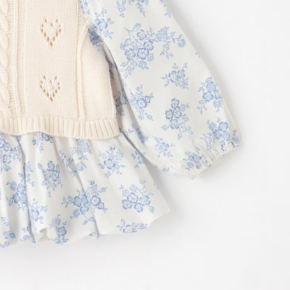日本童裝 pe#main 假兩件泡泡上衣 80-130cm 親子裝 女童款 秋季 TOPS