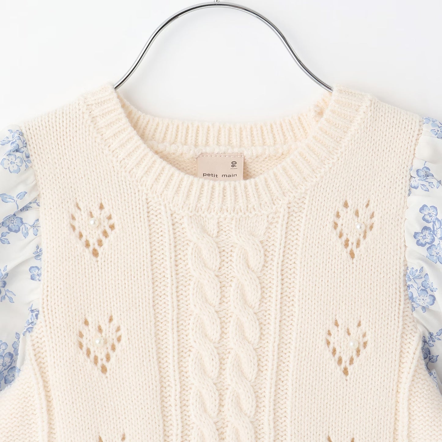 日本童裝 pe#main 假兩件泡泡上衣 80-130cm 親子裝 女童款 秋季 TOPS