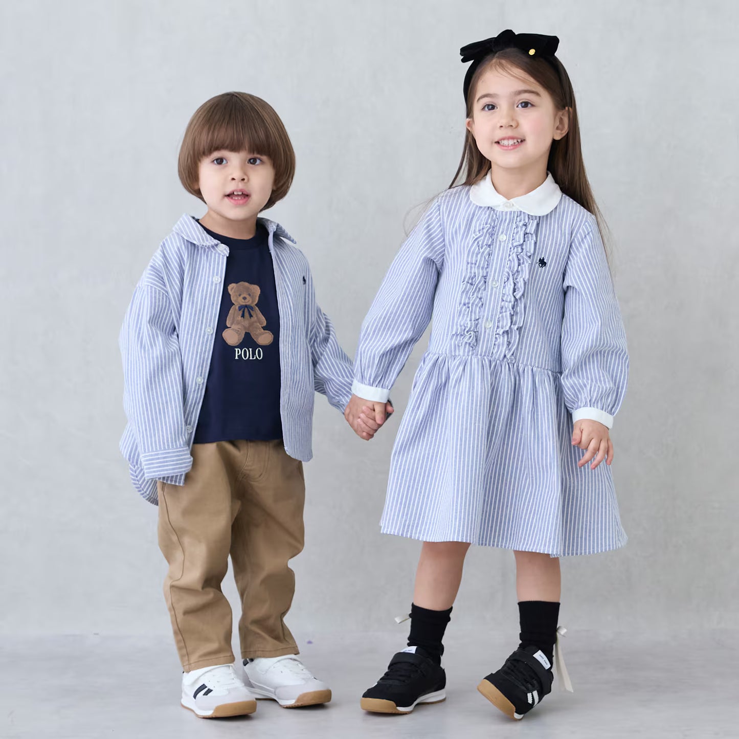 日本童裝 pe#main x POLO 襯衫裙連衣 70-80cm 女童款 初生嬰兒 秋季 Jumpsuit