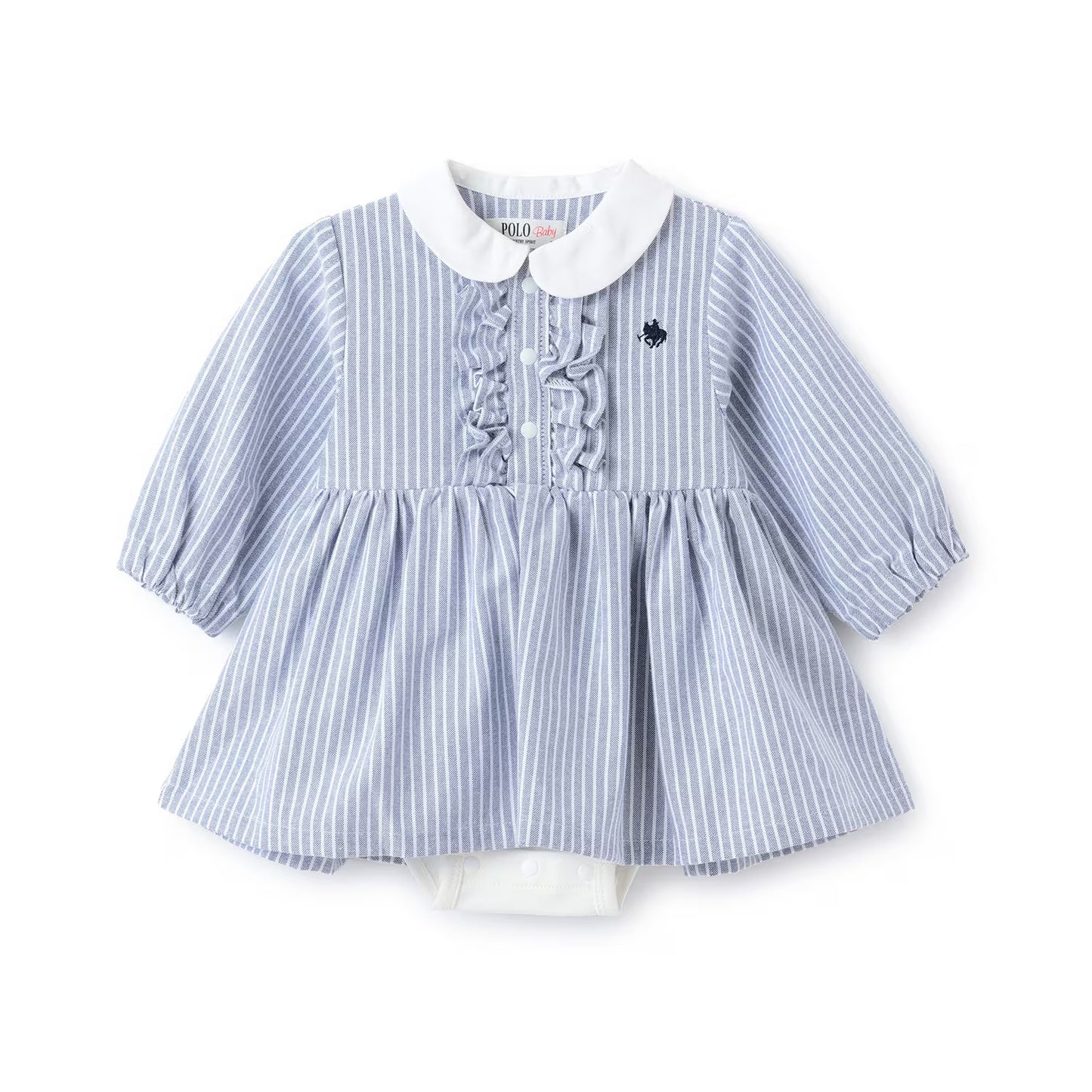 日本童裝 pe#main x POLO 襯衫裙連衣 70-80cm 女童款 初生嬰兒 秋季 Jumpsuit