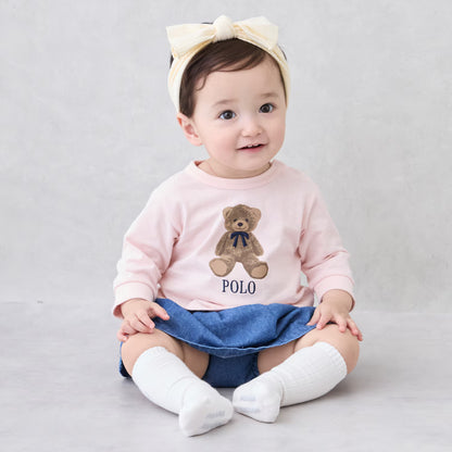 日本童裝 pe#main x POLO 可愛兩件套裝 70-80cm 女童款 初生嬰兒 秋季 TOPS SKIRTS PANTS