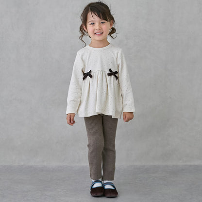 日本童裝 pe#main 抓毛蝴蝶結上衣 80-130cm 女童款 冬季 TOPS