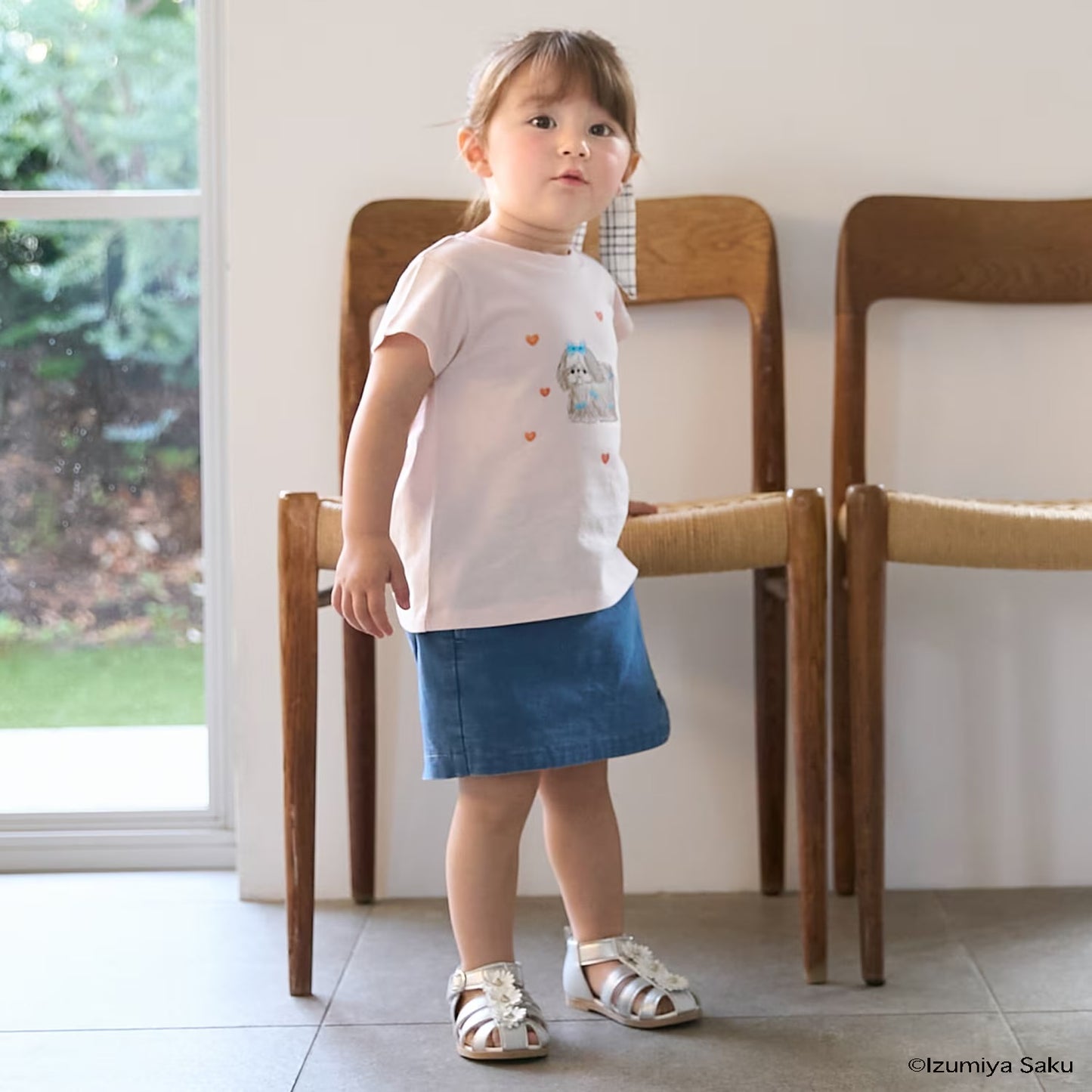 日本童裝 pe#main x【泉屋作】動物印花上衣 80-130cm 女童款 夏季 TOPS
