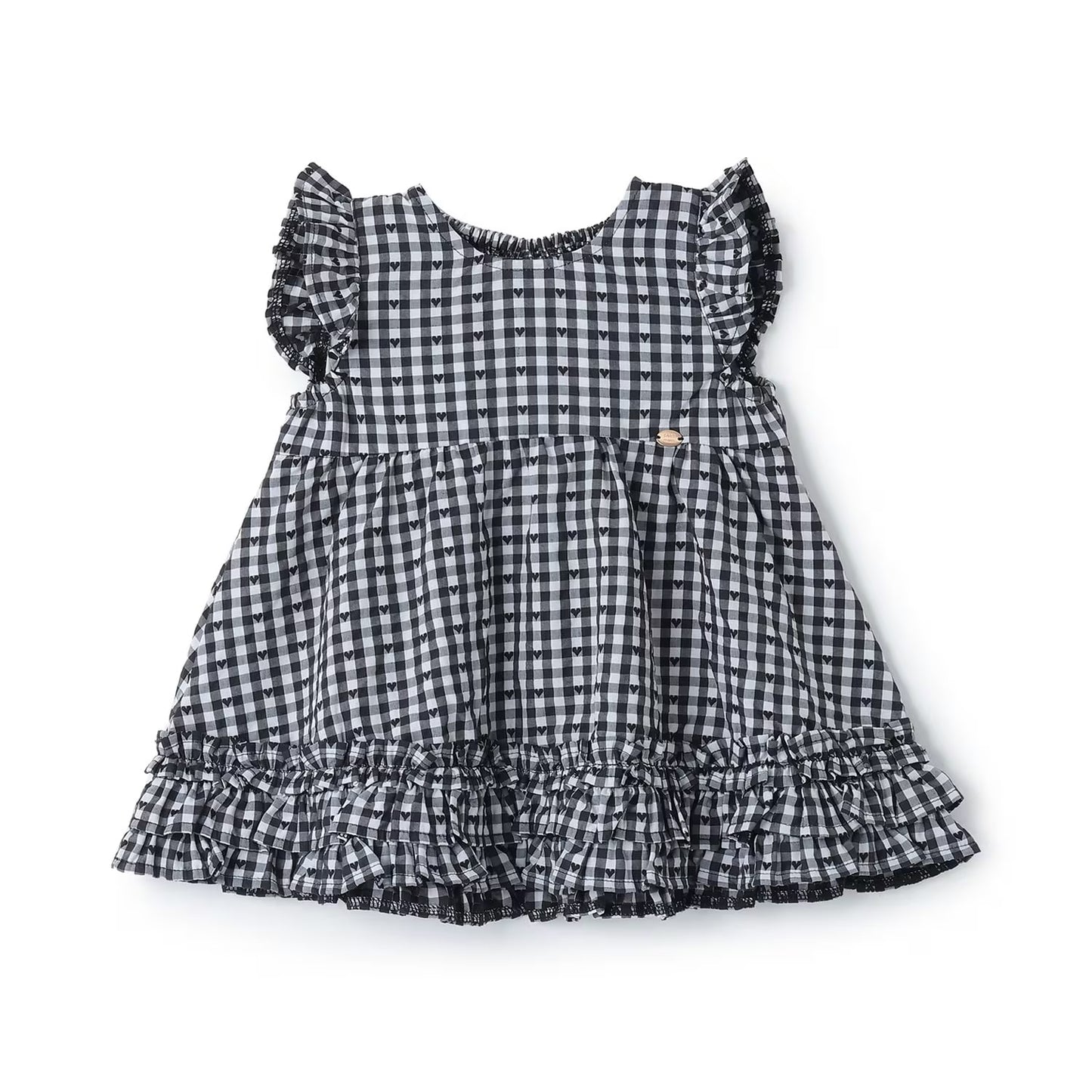 日本童裝 pe#main 心形格子上衣 80-130cm 女童款 夏季 TOPS