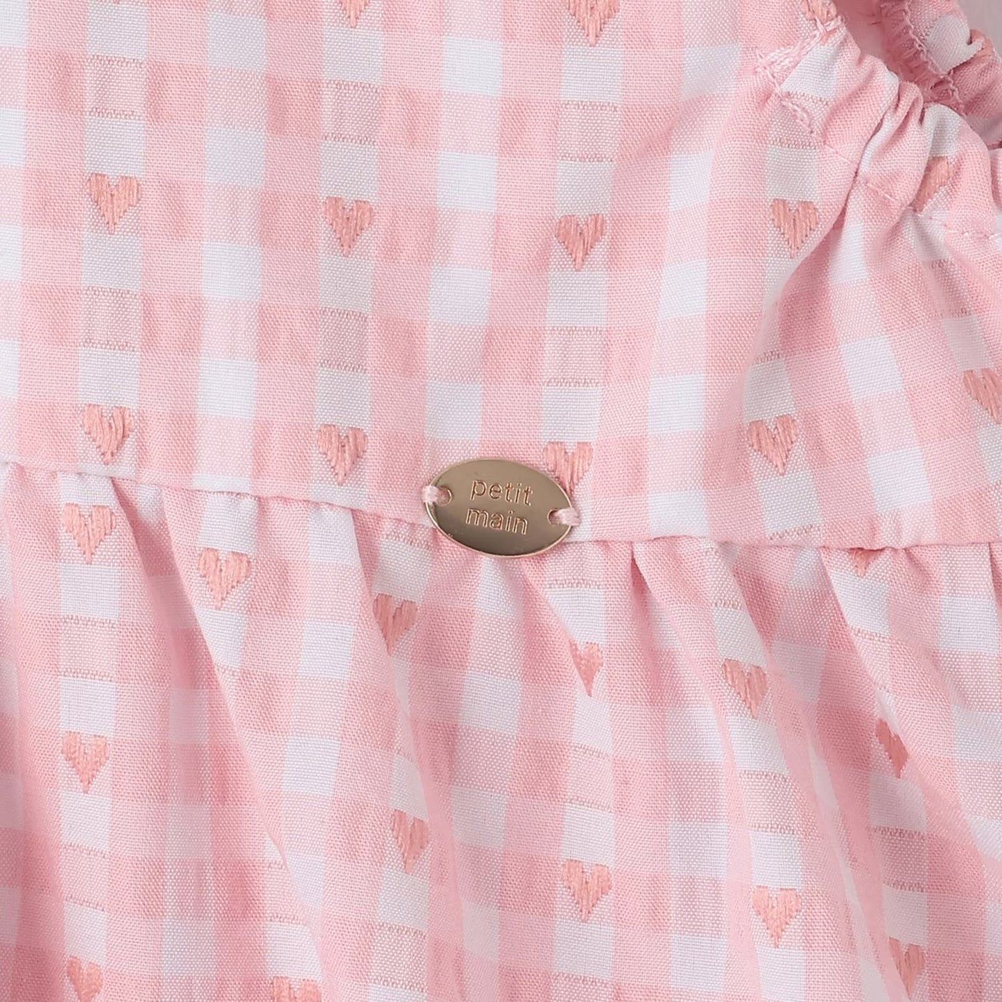 日本童裝 pe#main 心形格子上衣 80-130cm 女童款 夏季 TOPS