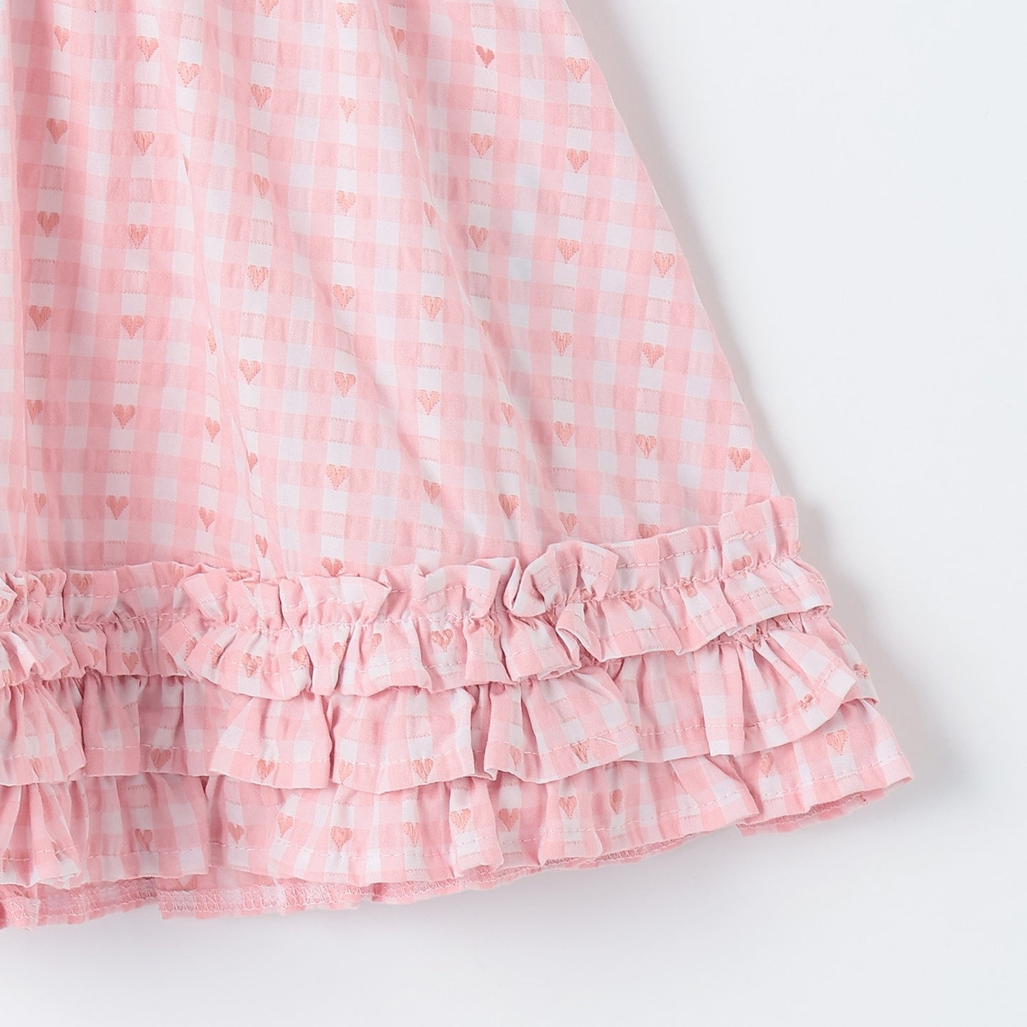 日本童裝 pe#main 心形格子上衣 80-130cm 女童款 夏季 TOPS