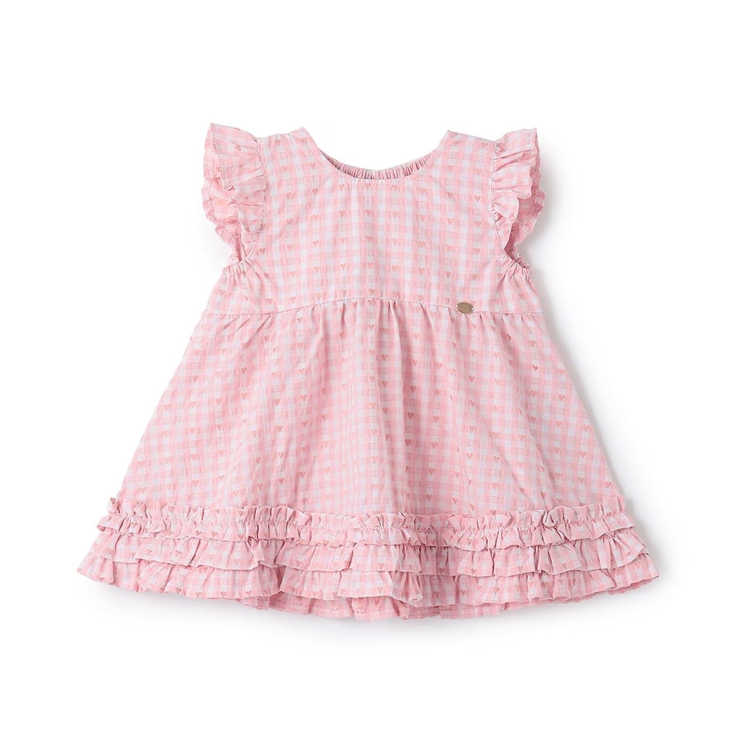日本童裝 pe#main 心形格子上衣 80-130cm 女童款 夏季 TOPS