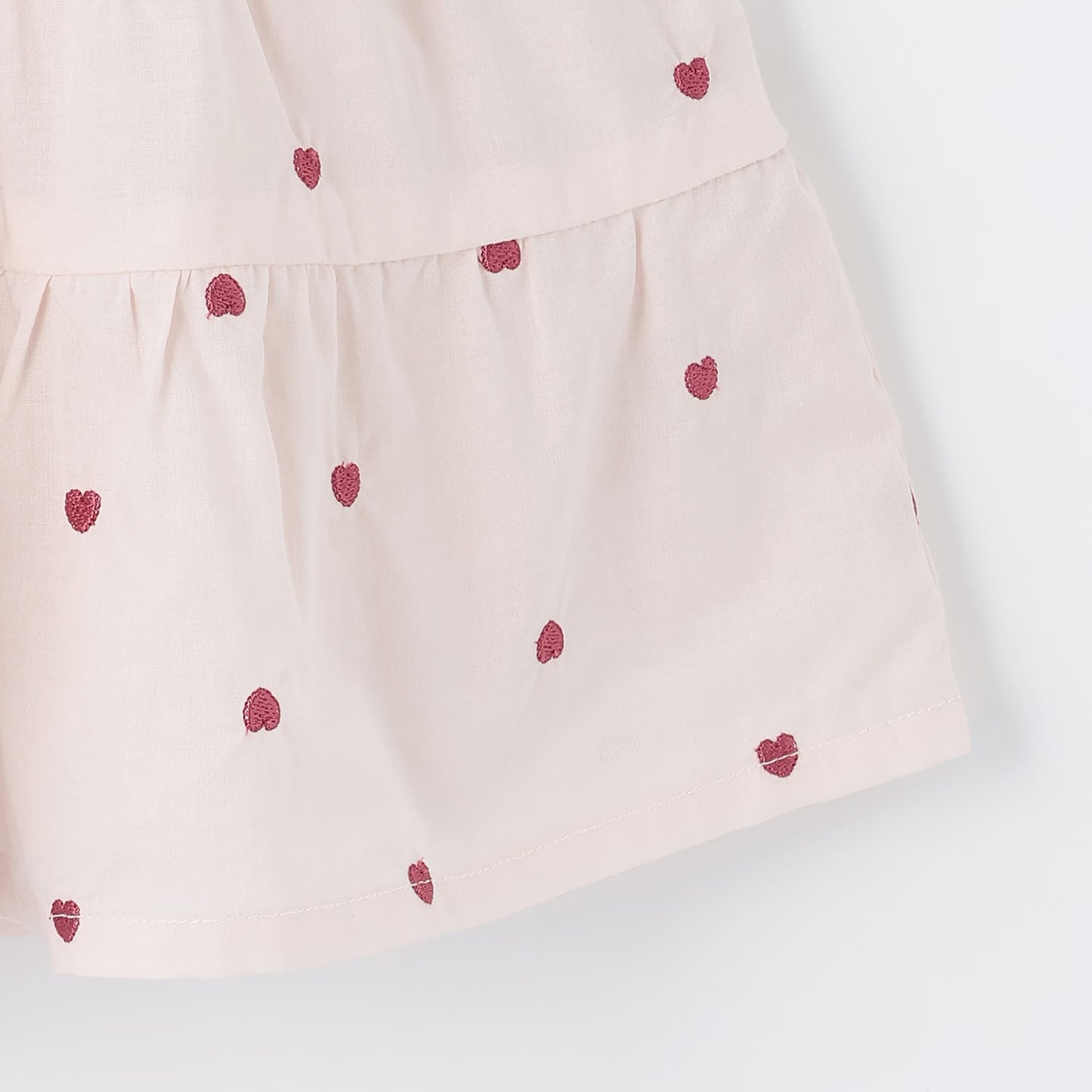 日本童裝 pe#main 心形刺繡拼接連身裙 80-130cm 女童款 夏季 DRESSES