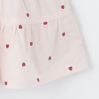 日本童裝 pe#main 心形刺繡拼接連身裙 80-130cm 女童款 夏季 DRESSES