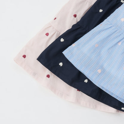 日本童裝 pe#main 心形刺繡拼接連身裙 80-130cm 女童款 夏季 DRESSES